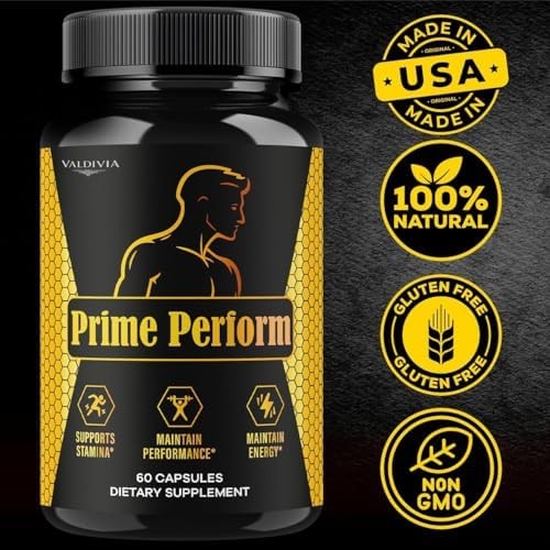 Valdivia Prime Perform 180 Capsules 3 Pack Men’s Health Supplement Made in USA