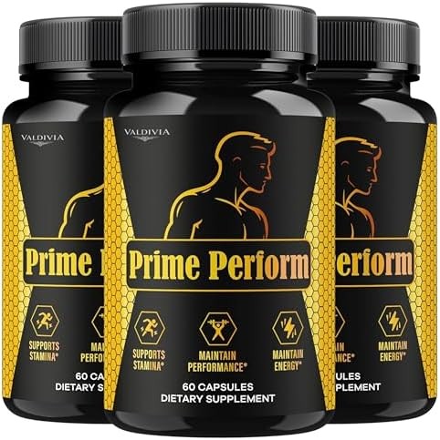Valdivia Prime Perform 180 Capsules 3 Pack Men’s Health Supplement Made in USA