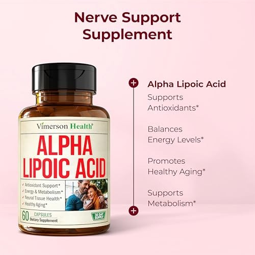 Alpha Lipoic Acid High Potency 650mg Ala Supplement Nerve Brain Health 600mg 60