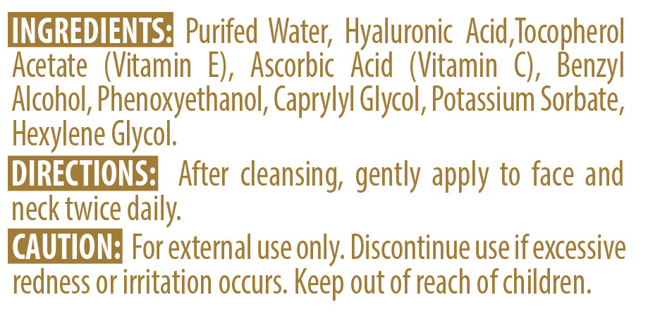 Dramatic Hydrating Effect – Hyaluronic Serum 30ml – Vitamin C Cream Oil 1B