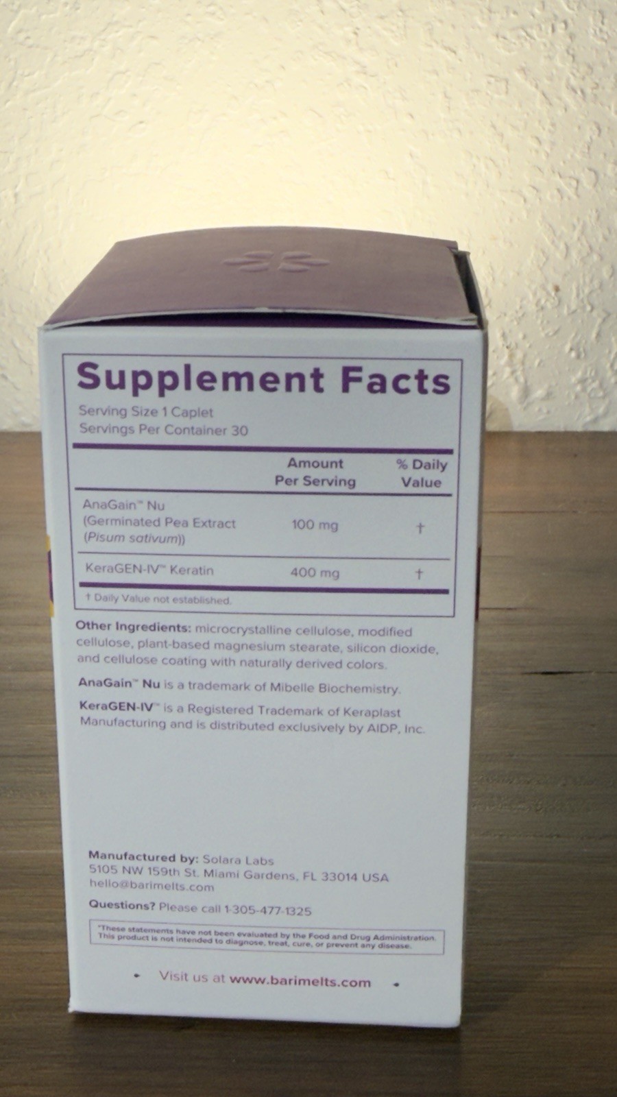 Barimelts Hair Health+ Women’s Hair Growth Support 30ct Caplets Talc Free