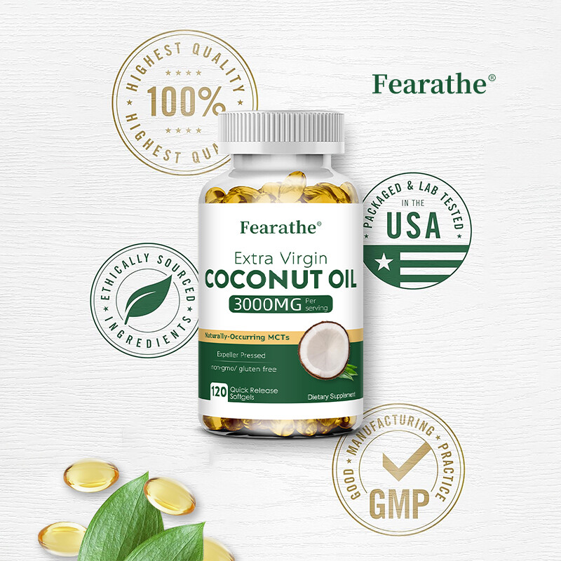 Coconut Oil Softgel Improve Digestive Heart Heart Skin Health Burn Fat 120