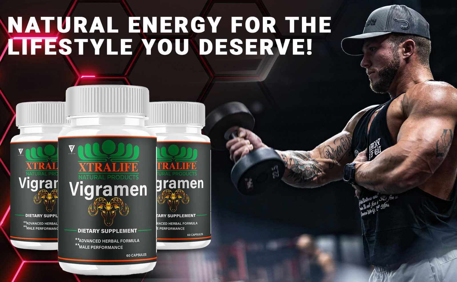 Vigramen Pills Vigra Men Maximum Performance Supplement (60 Capsules)