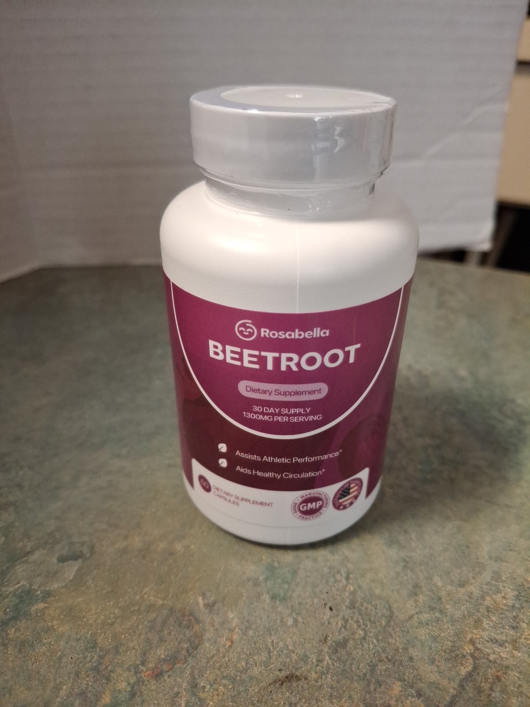Rosabella Beetroot Capsules 1300mg Athletic Performance & Circulation 60ct