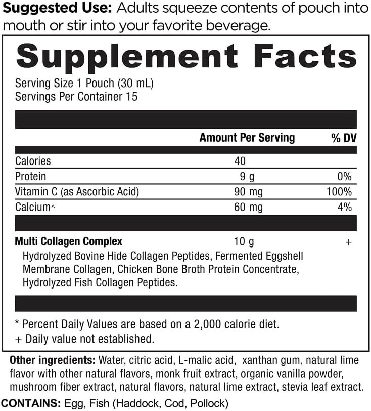 Ancient Nutrition Multi Collagen Gel Packets w/ Probiotics & Vitamin C 15 Count