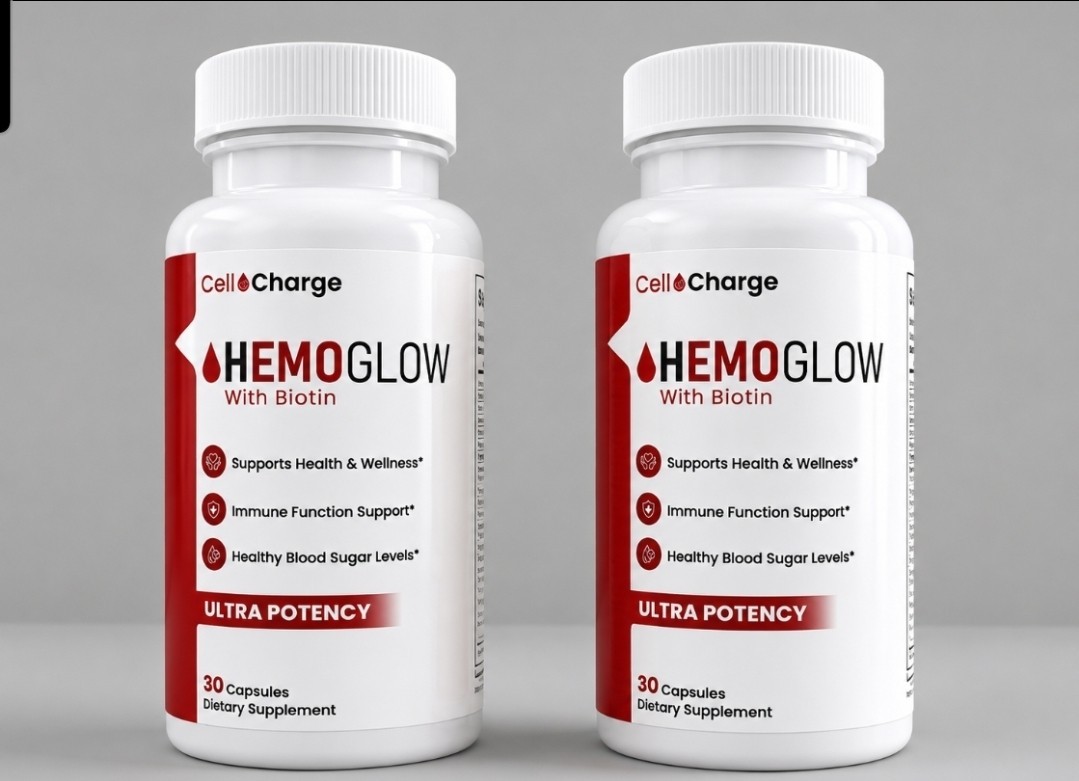 2X Cell Charge HemoGlow Ultra Potency Capsules 30 Biotin Immune Blood Sugar 8/27