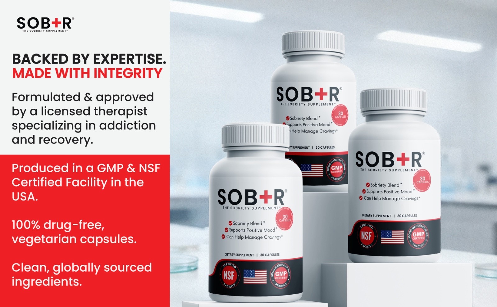 SOB+R | Sobriety Supplement | Designed for a Consistent, Alcohol-Free Lifestyle