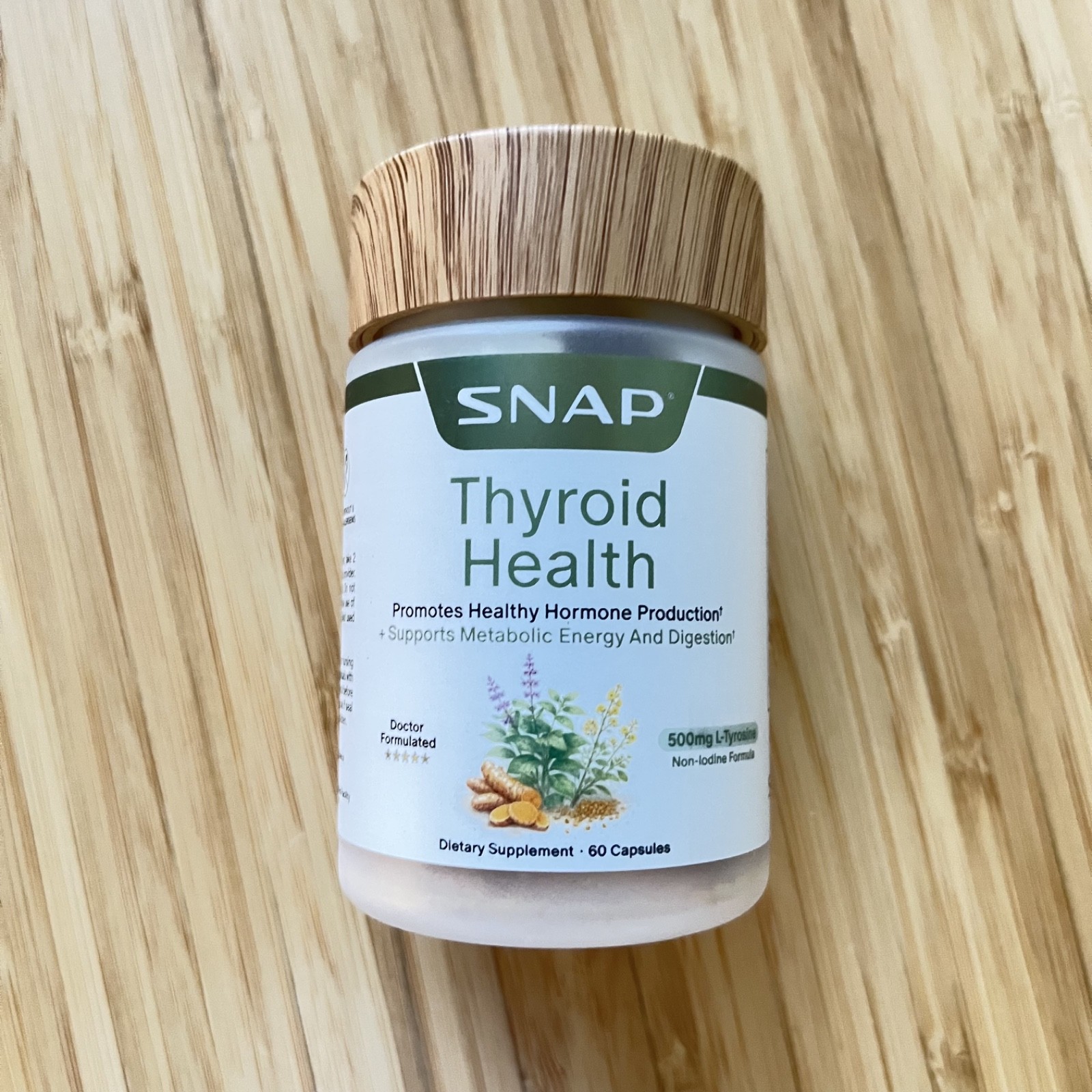 SNAP Thyroid Health Support Dietary Supplement, 60 Caps Vegan GF Non-GMO