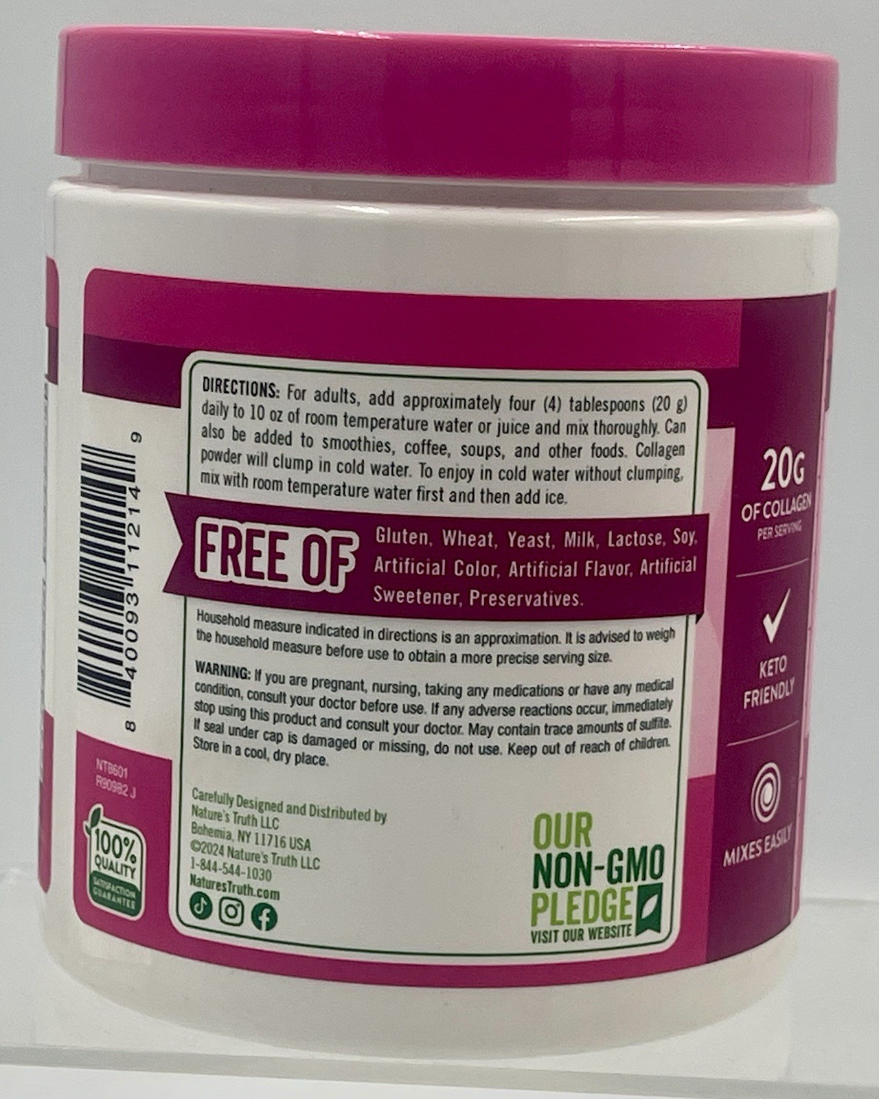 Nature’s Truth Ultra Collagen Peptides Powder Unflavored 7oz EXP 07/2029