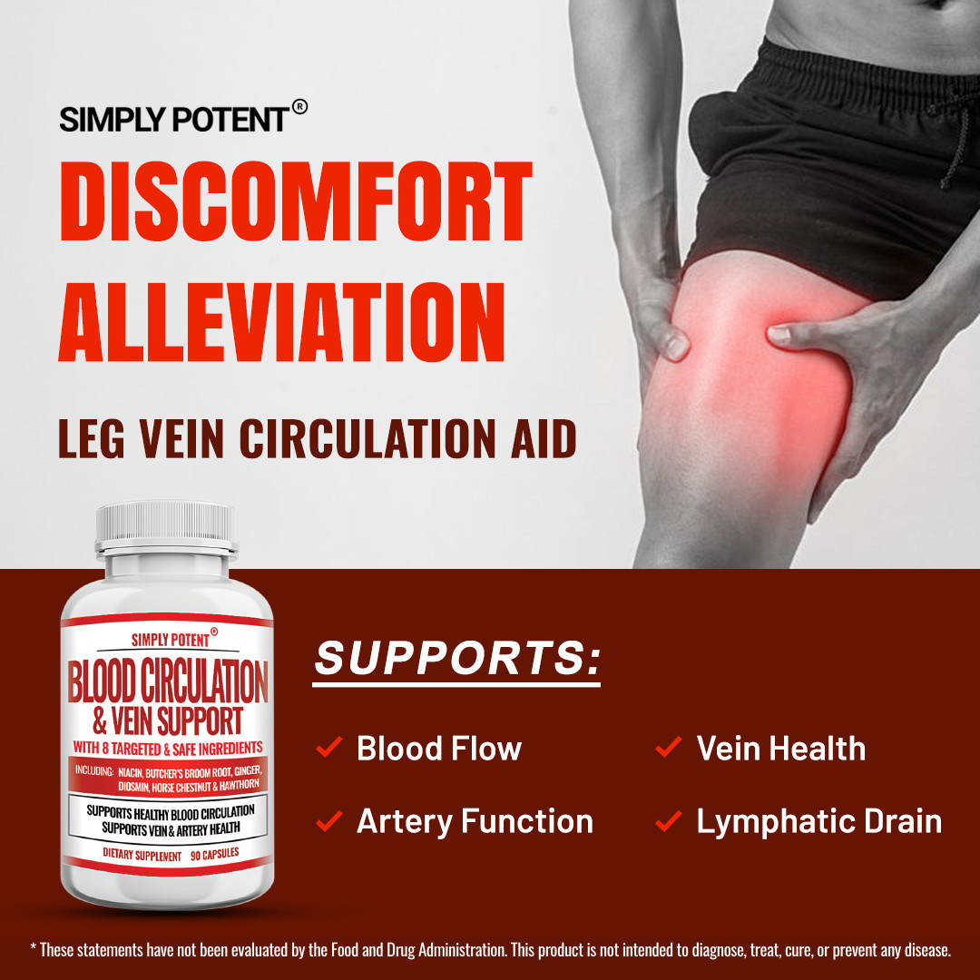 Blood Circulation Supplement Horse Chestnut Hawthorn | Leg Vein Support | 90 Cap
