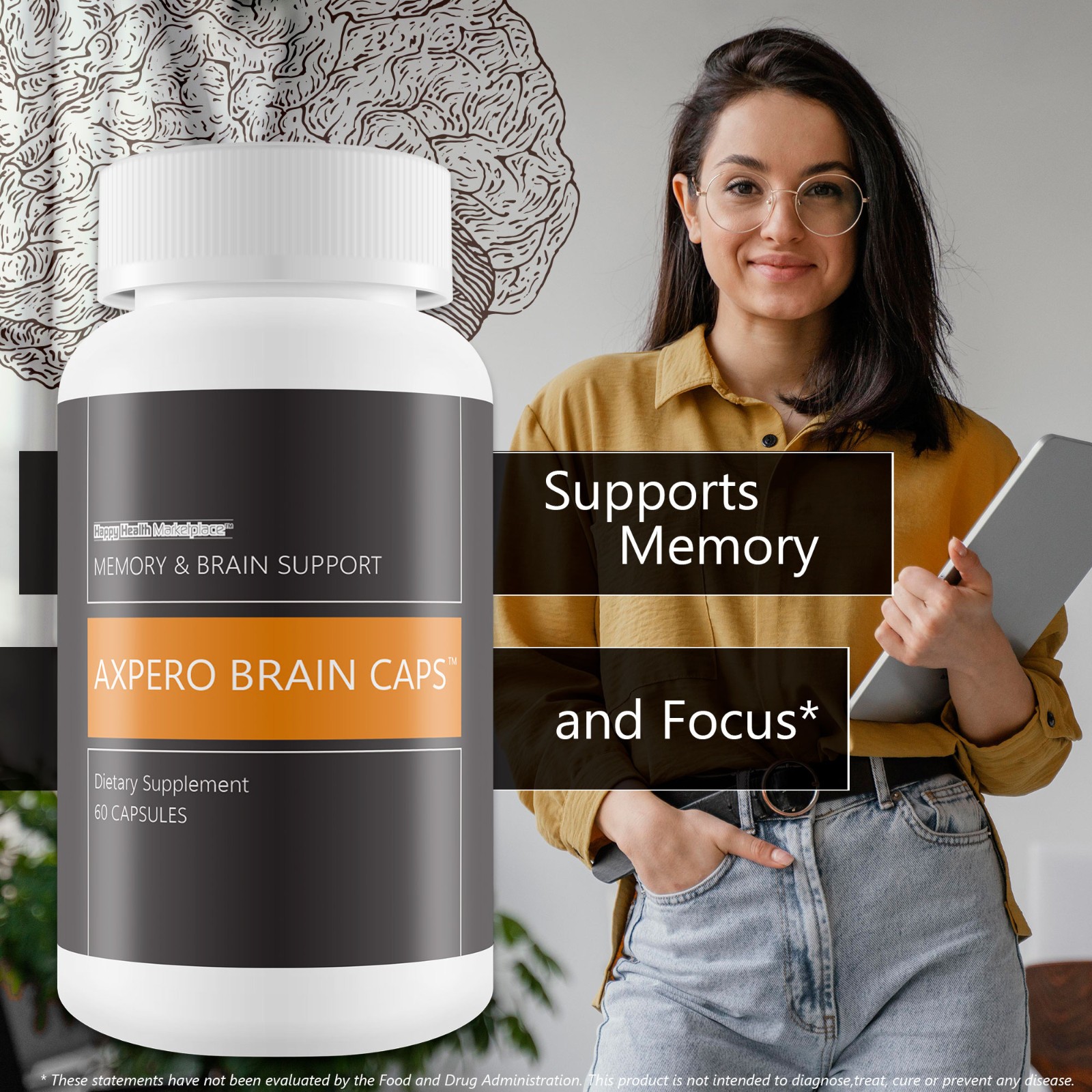 Pro Divezo Brain Booster – Brain Booster Supplement for Focus Memory Clarity