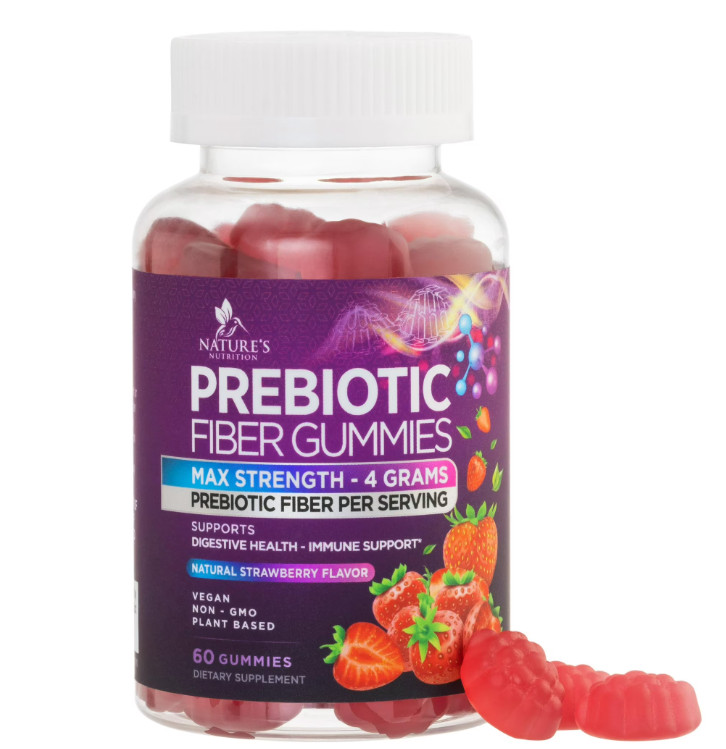Fiber Gummies for Adults, 4g Gummy Fiber Supplement for Digestive Health Support