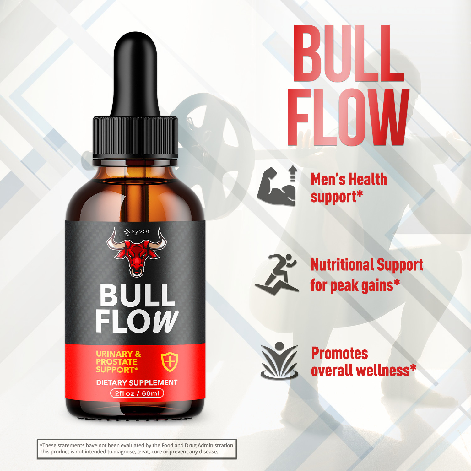 (5 Pack) Bull Flow Drops Prostate Support Advanced Vitamin Supplement 120 Serves