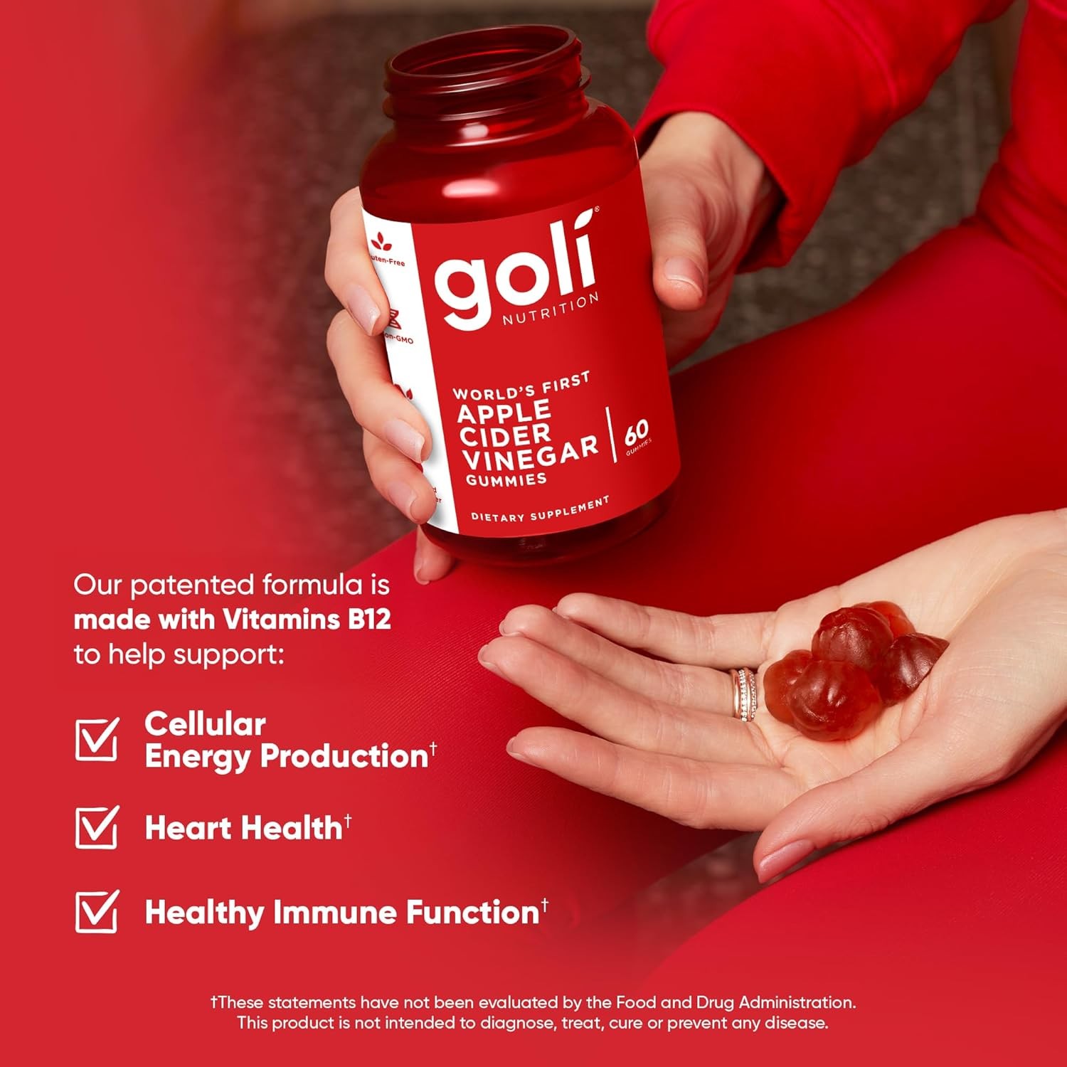 Goli Apple Cider Vinegar Gummies – Worlds First ACV Gummy with Vitamin B12