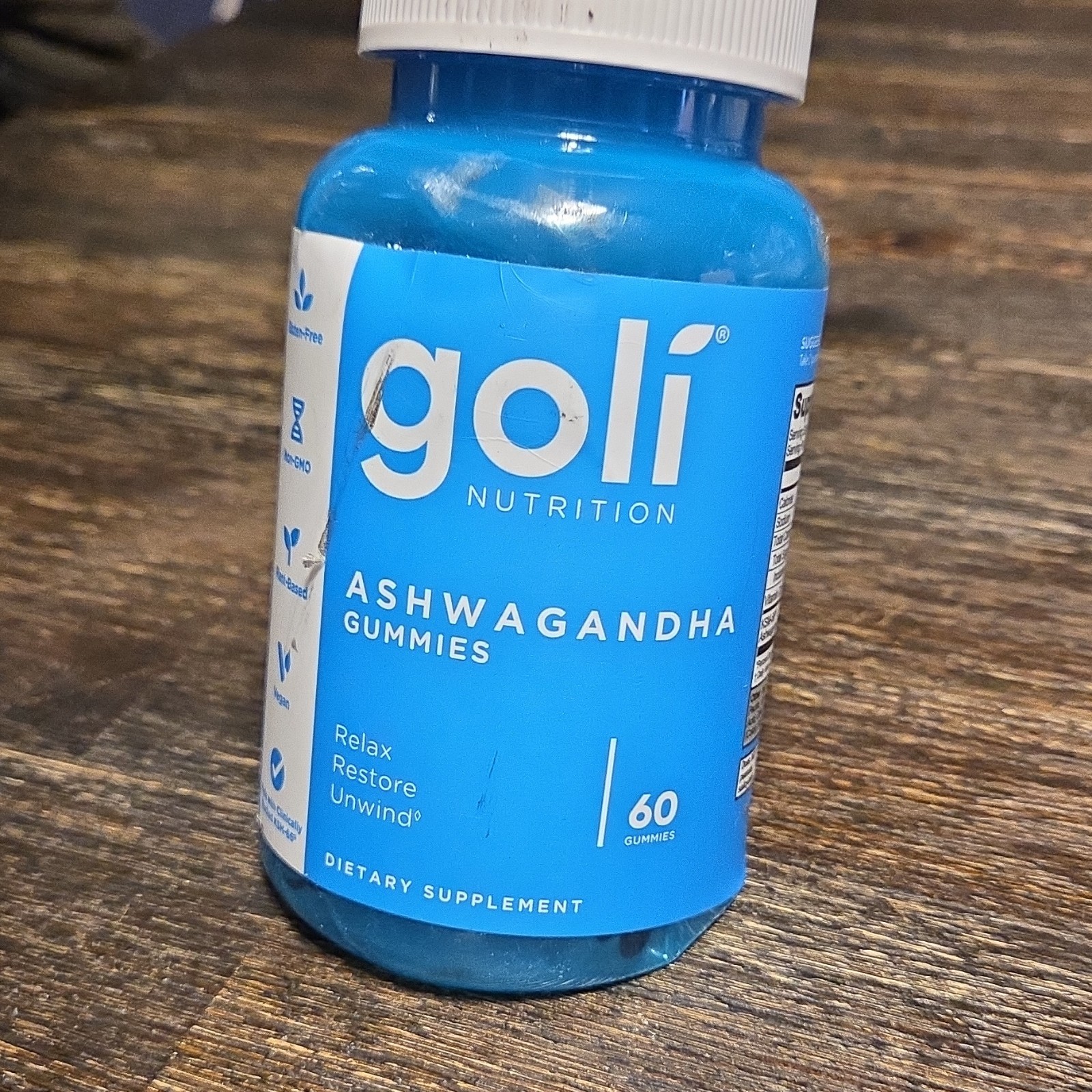 Goli Nutrition Ashwagandha Gummies KSM-66 Vitamin D2 60ct Stress Support