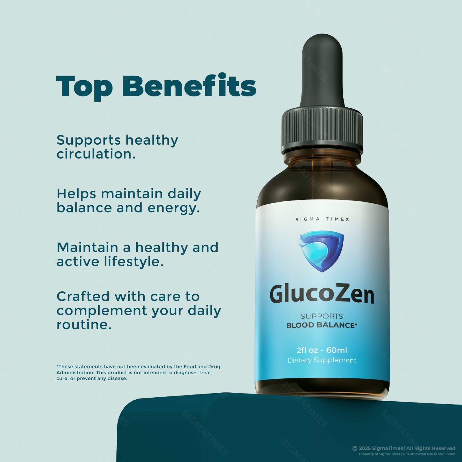 GlucoZen Drops, Gluco Zen Natural Blood Support & Energy Supplement (30 serv.)