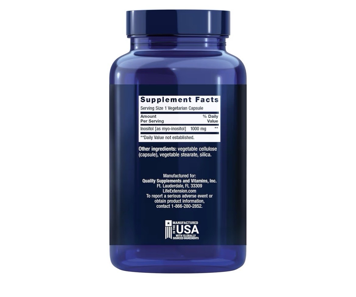 Life Extension Inositol 1000mg 360 Vegetarian Capsules Mood & Hormone Health