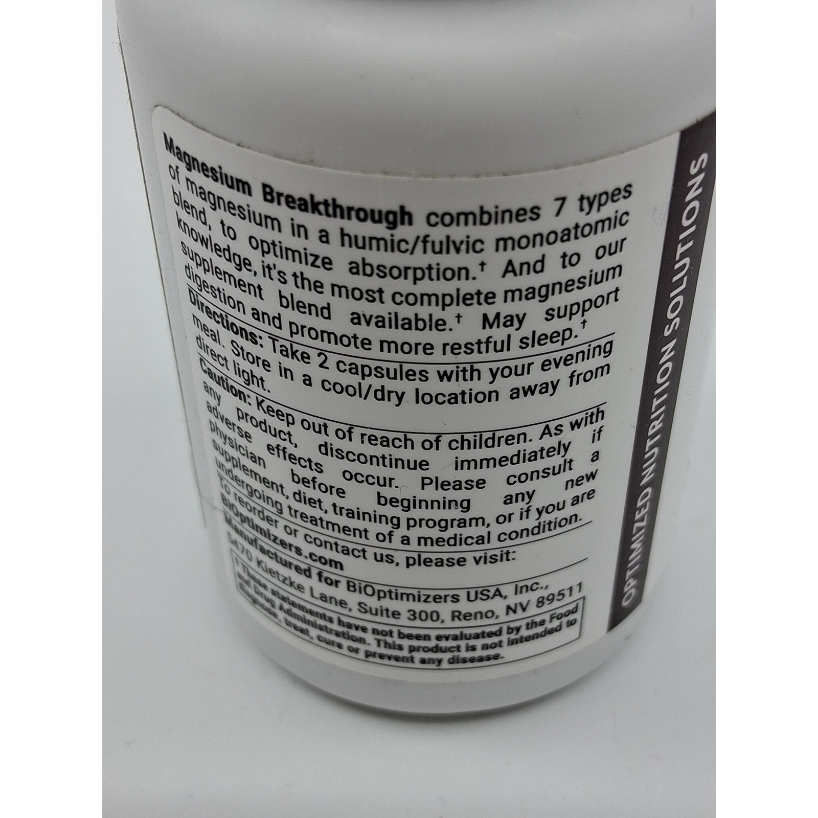 Bioptimizers Magnesium Breakthrough Premium Magnesium Complex Sealed BB 11/2026