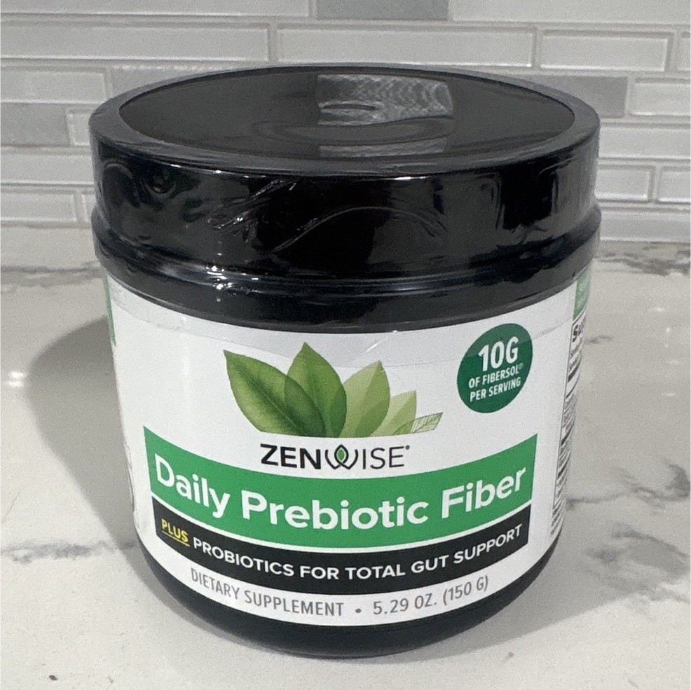 Zenwise Daily Prebiotic Fiber + Probiotics Powder Digestive Support 5.29 oz