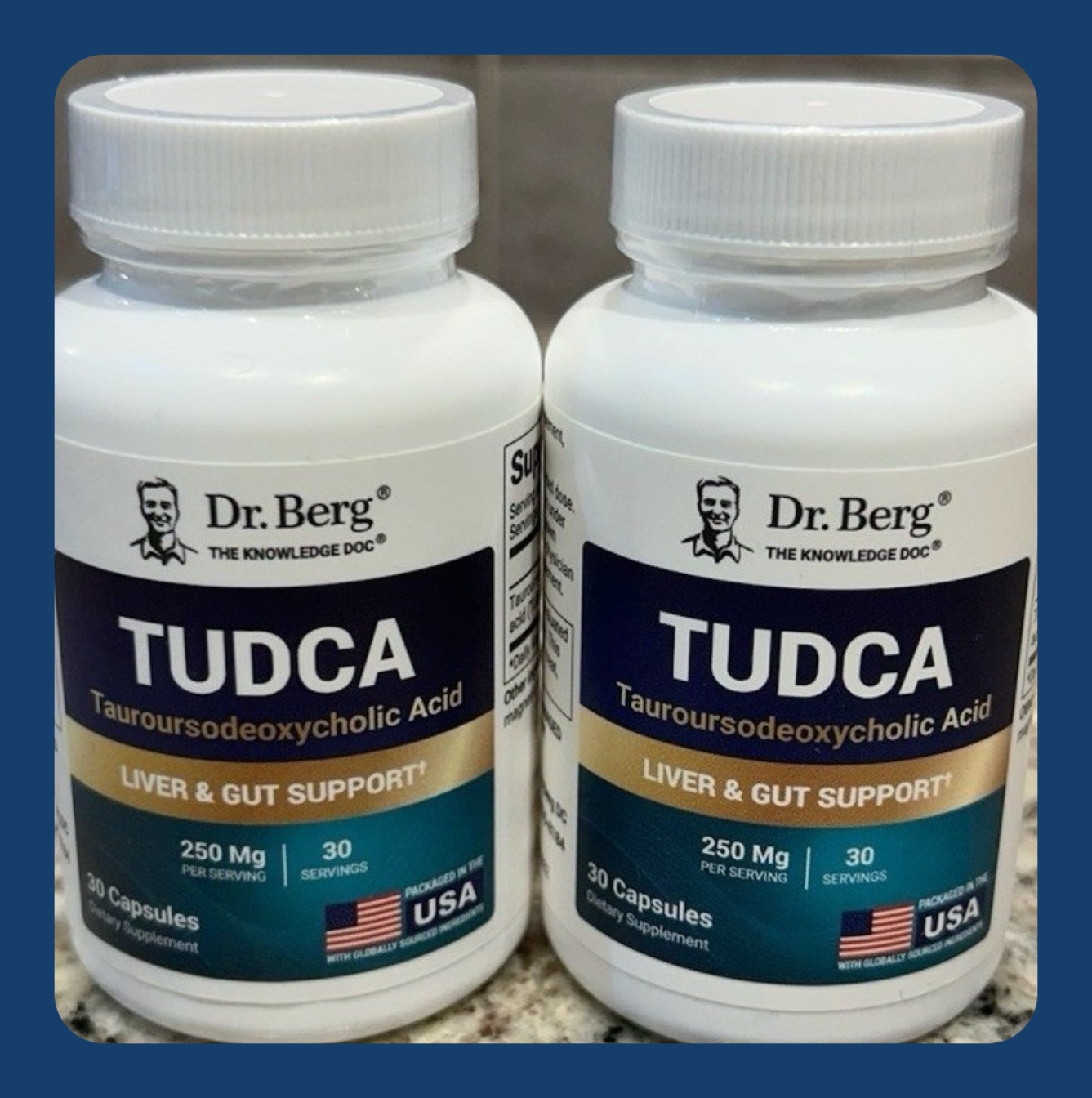 Dr. Berg TUDCA Liver & Gut Support 250mg 30 Capsules Two Pack!exp04/2027