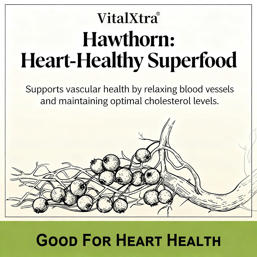Organic Hawthorn Berry Capsules – Support Heart & Circulatory Health 30~120 Caps