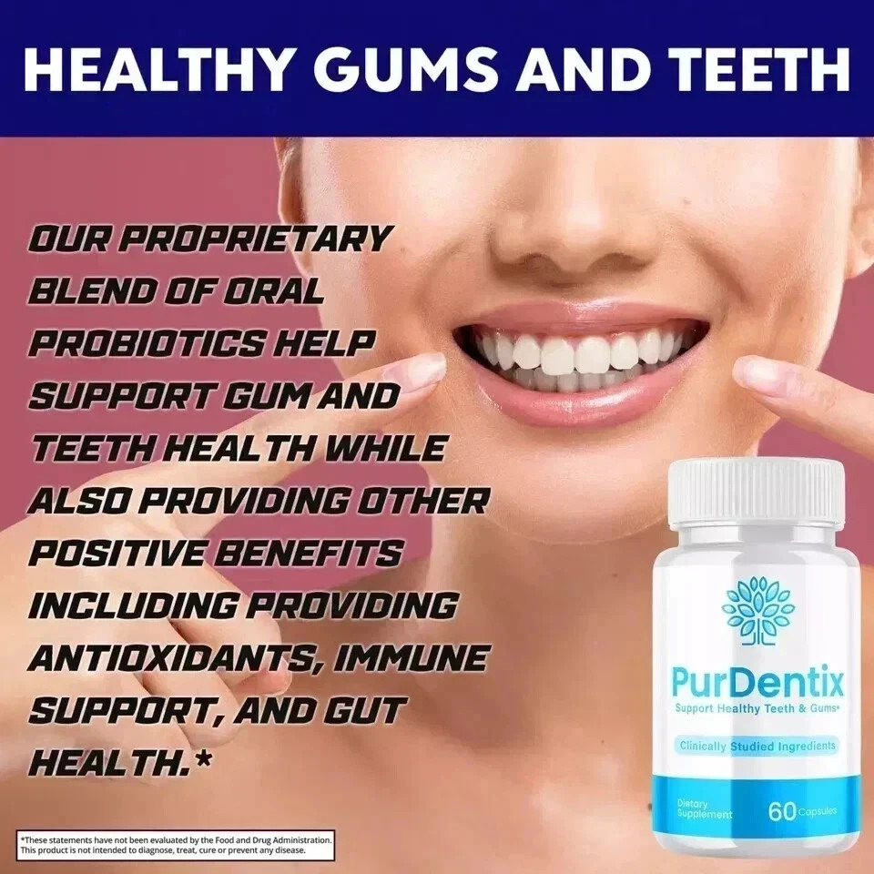 (5 Pack) Purdentix Oral Probiotic Support Healthy Teeth and Gums (300 Capsules)