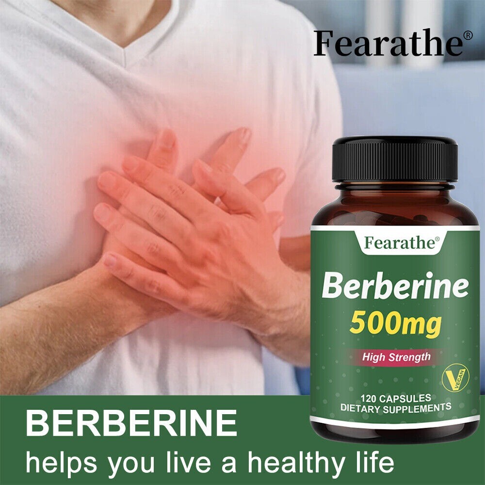 Berberine HCL Extract 500mg, Healthy Cholesterol Heart & Immune Health