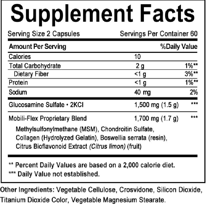 Triple Strength 1500 mg Glucosamine Chondroitin & MSM , Bones, Joint Support