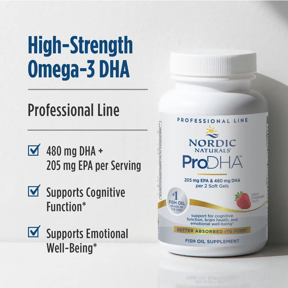 Nordic Naturals ProDHA Soft Gels – Brain and Nervous System Support, 120 Count