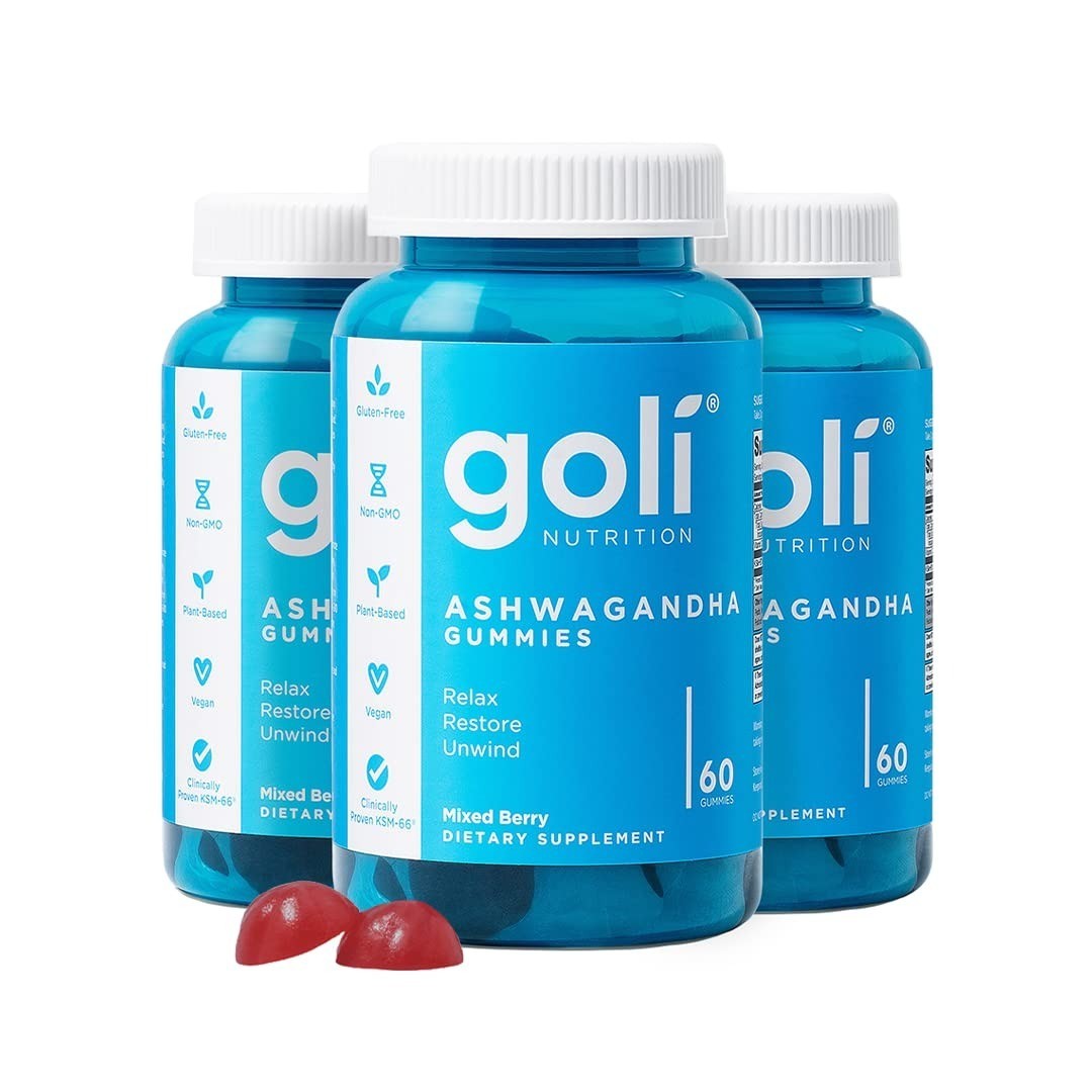 Goli Ashwagandha & Vitamin D Gummies – 60 Count – Vegan & Gluten-Free