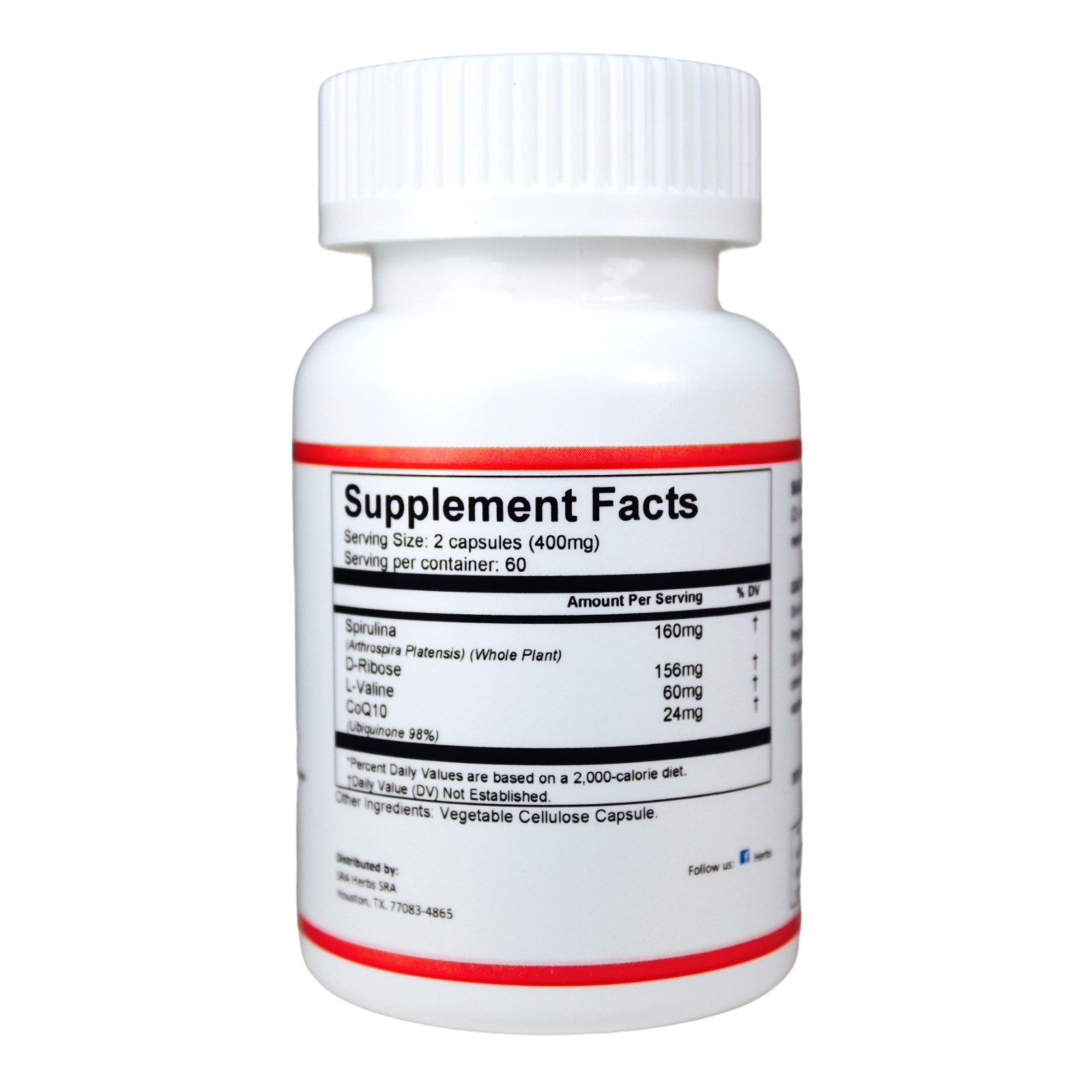 FEEL POWERFUL, INCREASE ENERGY, 120 Capsules, Biomedical Formula, Spirulina.