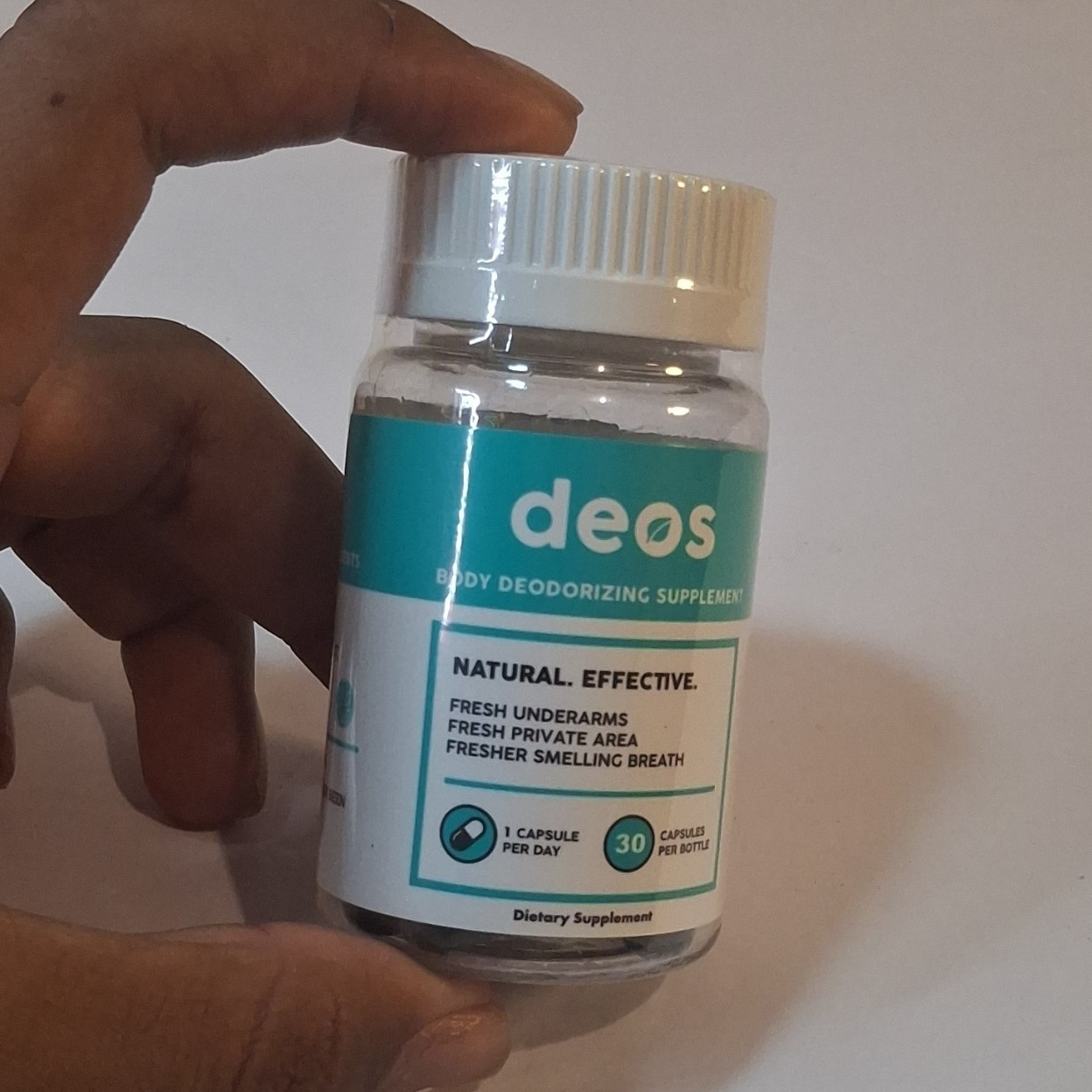 deos Body Deodorizing Dietary Supplement Mint Aluminum-Free Vegan Capsules 30