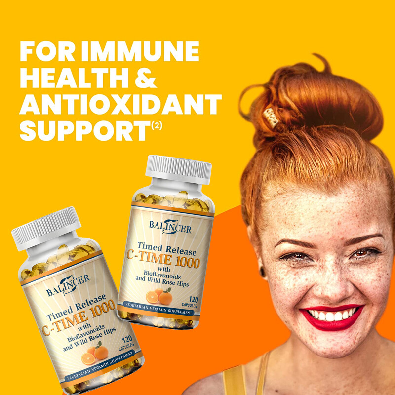 C-TIME with Bioflavonoids and Rose Hips – 1000 Extended-Release Capsules