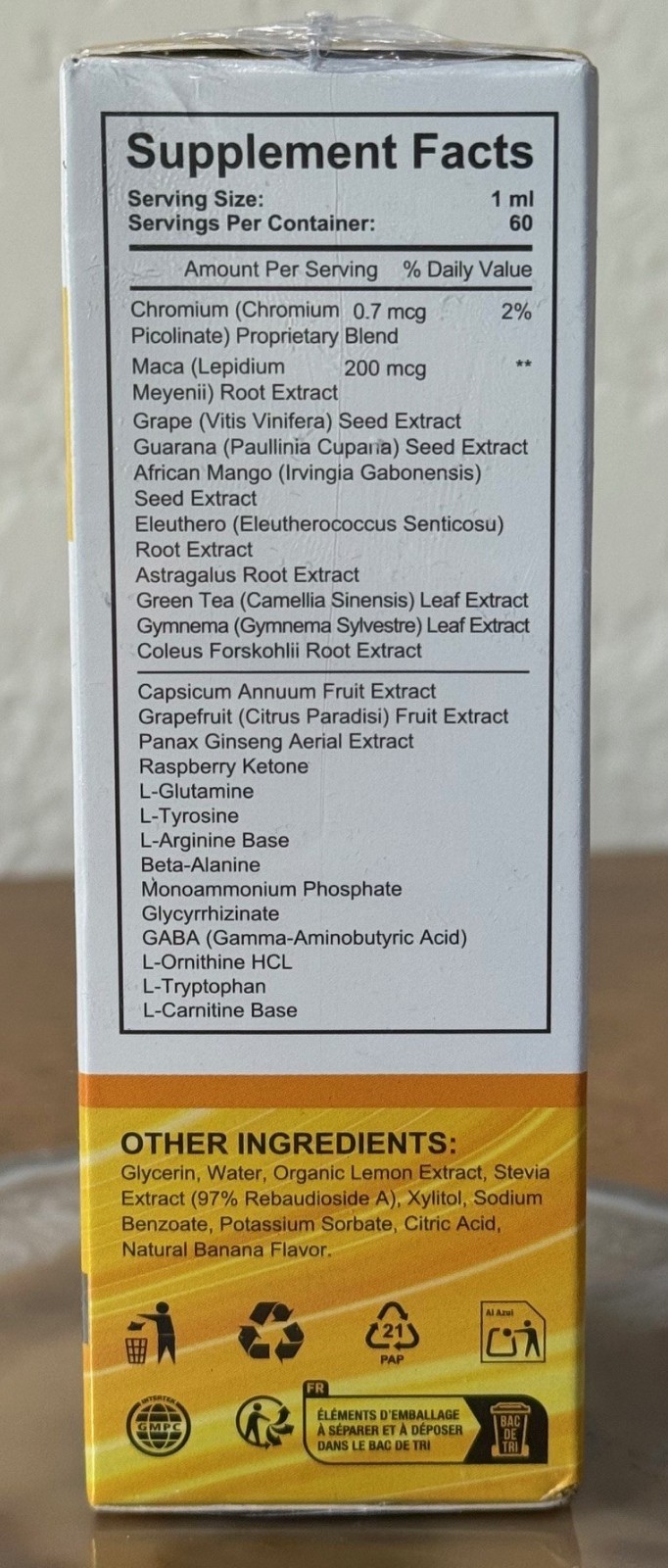 Banana Drops for Weight Loss Liquid Supplement, Hatman Labs 2 oz Exp: 8/2027