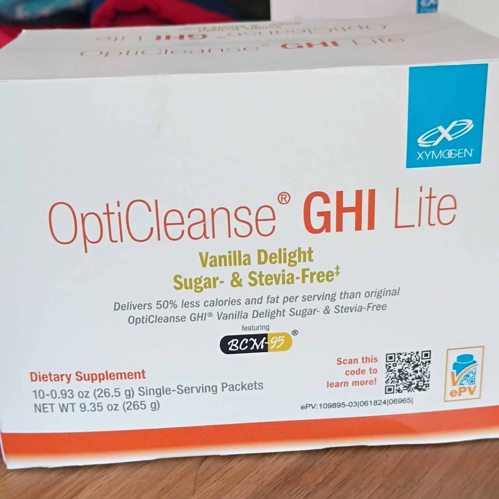 XYMOGEN OptiCleanse GHI Lite Packets Sugar-Free Stevia-Free Vegan Van & Choc