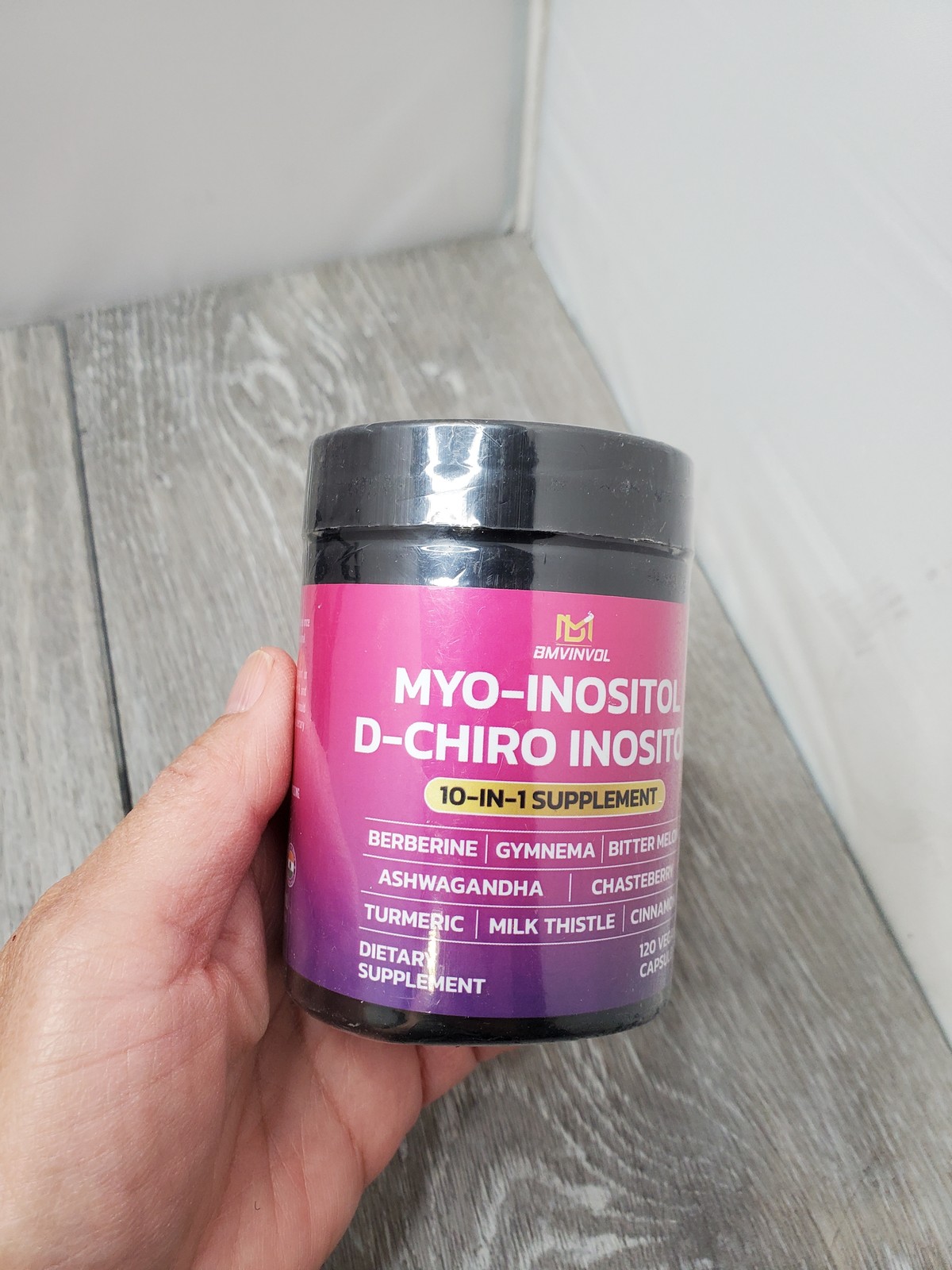 BMVINIVOL Myo-Inositol D-Chiro Inositol 10-in-1 Supple 120 Vegan Caps Exp 1/28