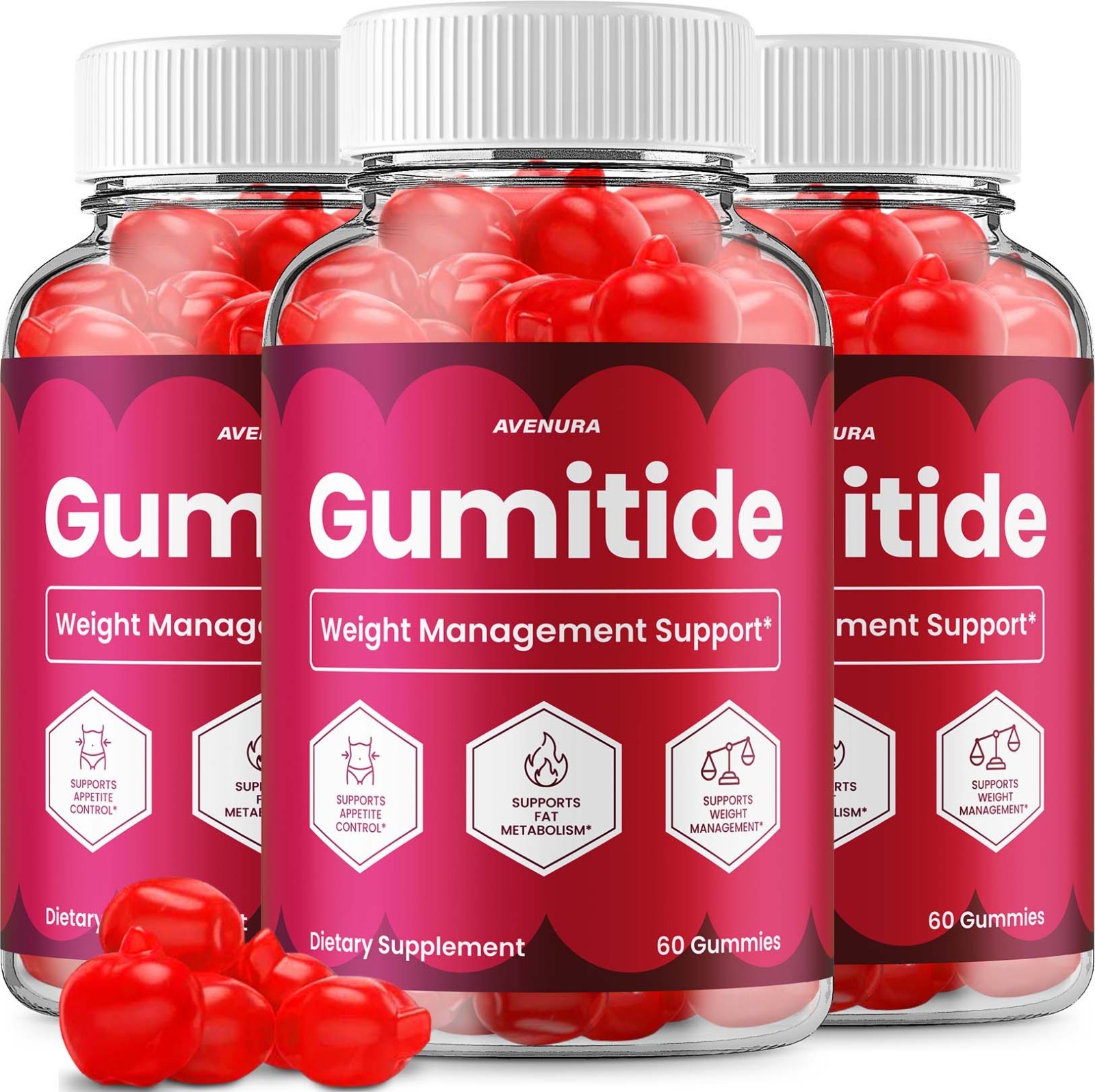 (3 Pack) Gumitide ACV Gummy – Natural Ingredients for Overall Wellness Support