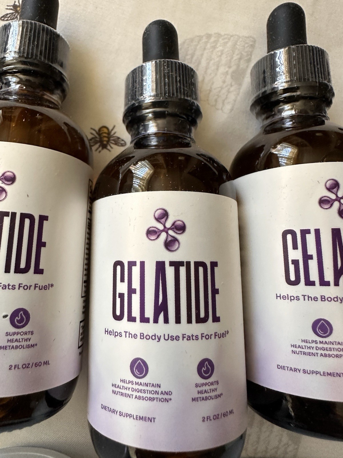 5 Bottles Dr. Oz Gelatide Dietary Supplement Drops 2 Fl. OZ New