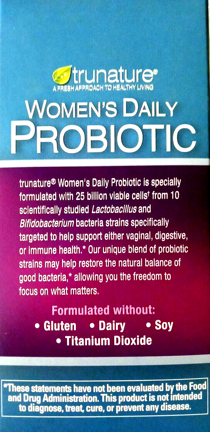 Trunature Women’s Daily Probiotic (25 Billion Cells) 90 Caps EXP 02/2025