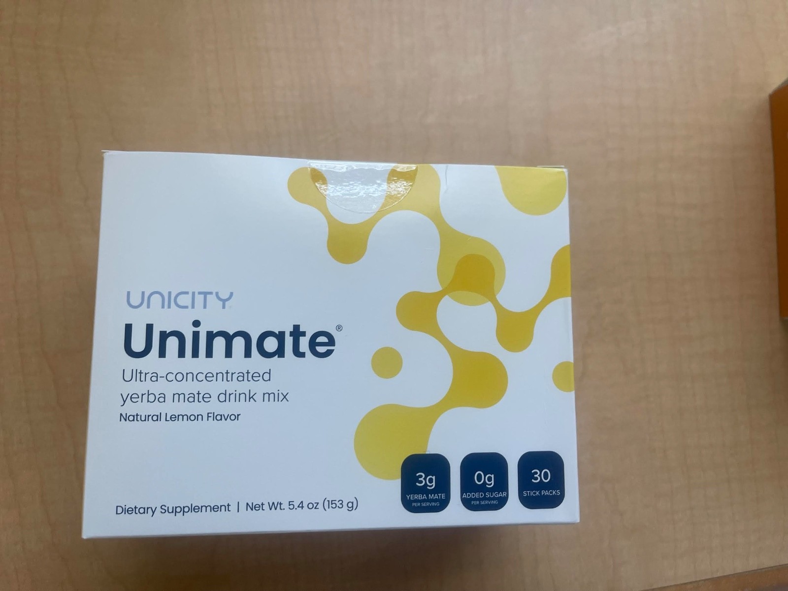 Sealed New Unicity Unimate Lemon Flavor Packs – 30 Counts expires 10/2027