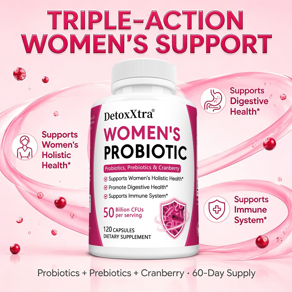 Women Probiotic 50 Billion CFU | with Prebiotics, Cranberry&D-Mannose 30~120Caps