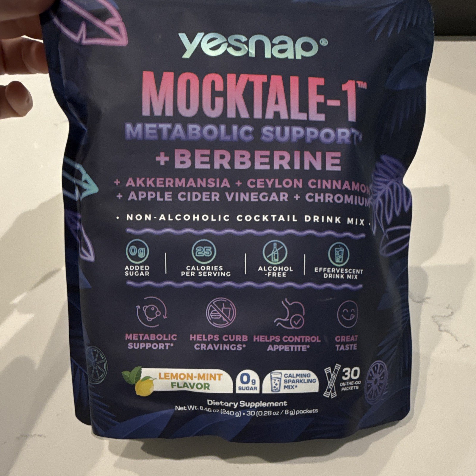 yesnap Mocktale-1 Metabolic Support + Berberine Powder Lemon-Mint 30 03/2026