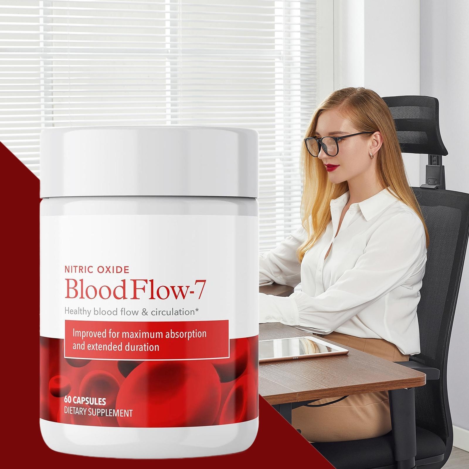 Juvenon Blood Flow-7 Nitric Oxide Dietary S – 60 CT Nitric Oxide Supplements