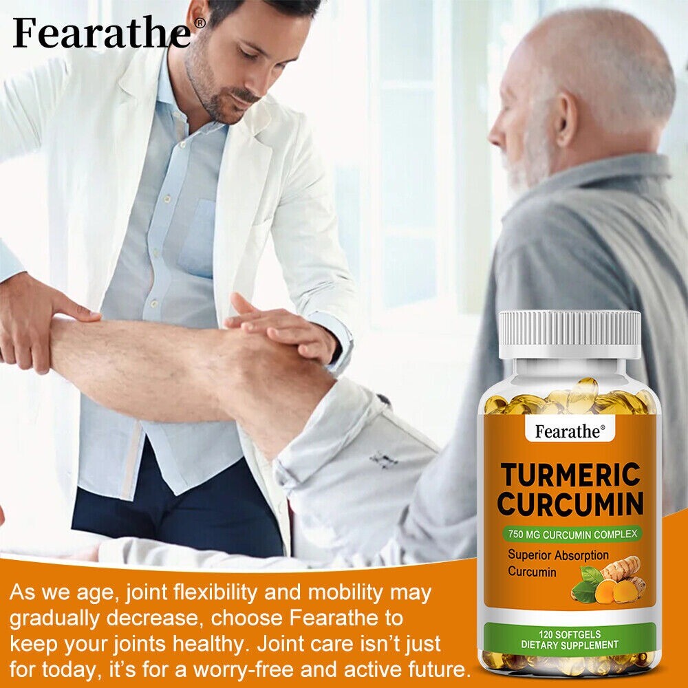 Turmeric Curcumin 750 mg – Brain, Joint Support Capsules 30 To 120 Caps