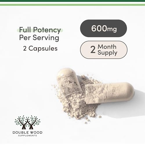 Double Wood Ashwagandha KSM-66 Organic Adaptogen Supplement for Stress Relief