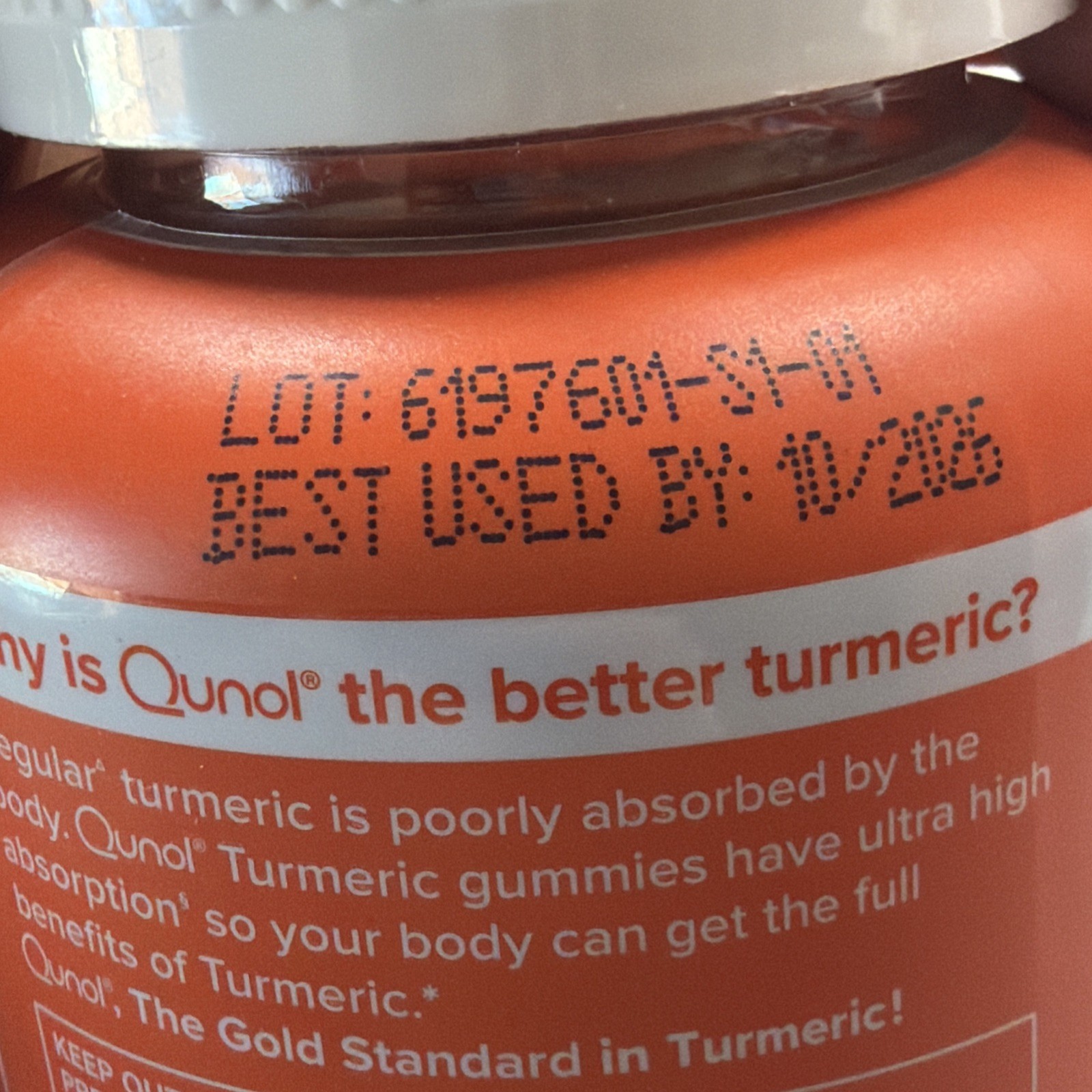 Qunol Gummies Turmeric 500 mg Creamy Orange Flavor 60 Gummies Exp 10/2026 Sealed