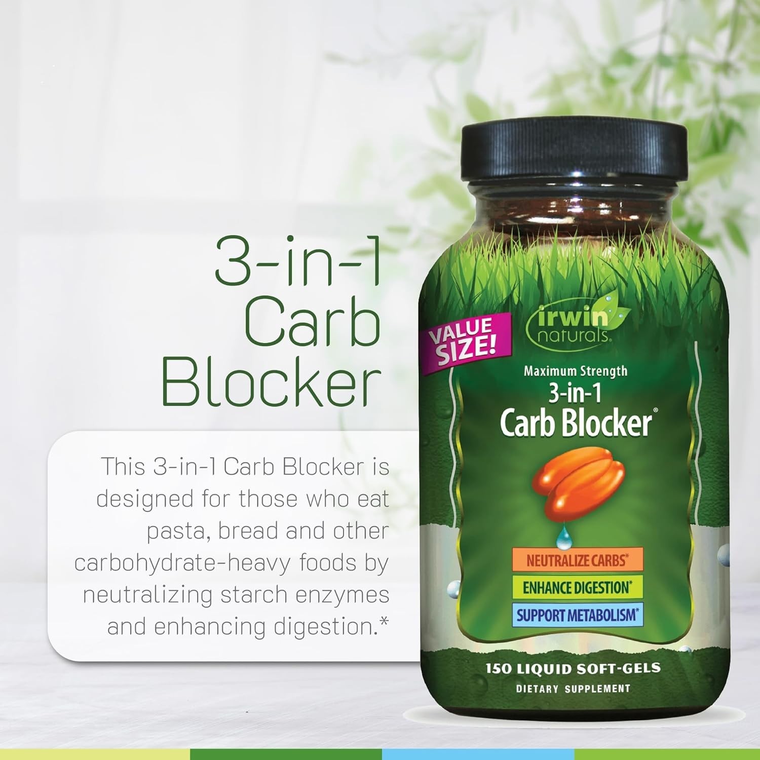Maximum Strength 3-In-1 Carb Blocker – Neutralize Carbohydrates and Support Meta