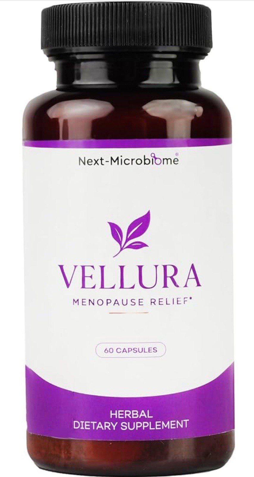 NEXT-MICROBIOME Vellura Menopause Relief Herbal Supplement 60 Count MSRP $79+