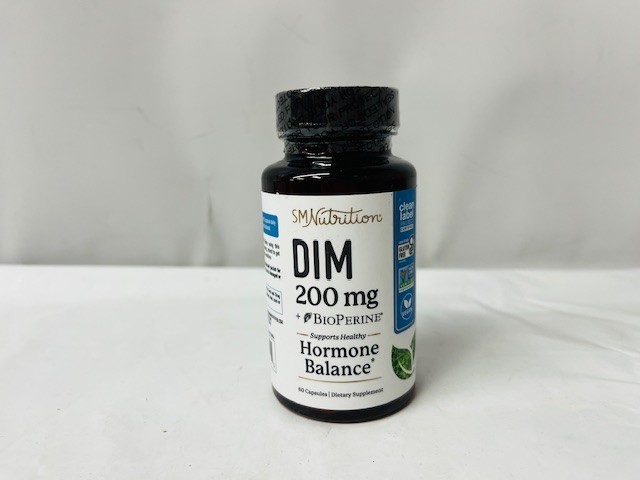 SM Nutrition DIM 200mg with BioPerine, 60 Capsules, EXP: 04/2027- NEW/SEALED