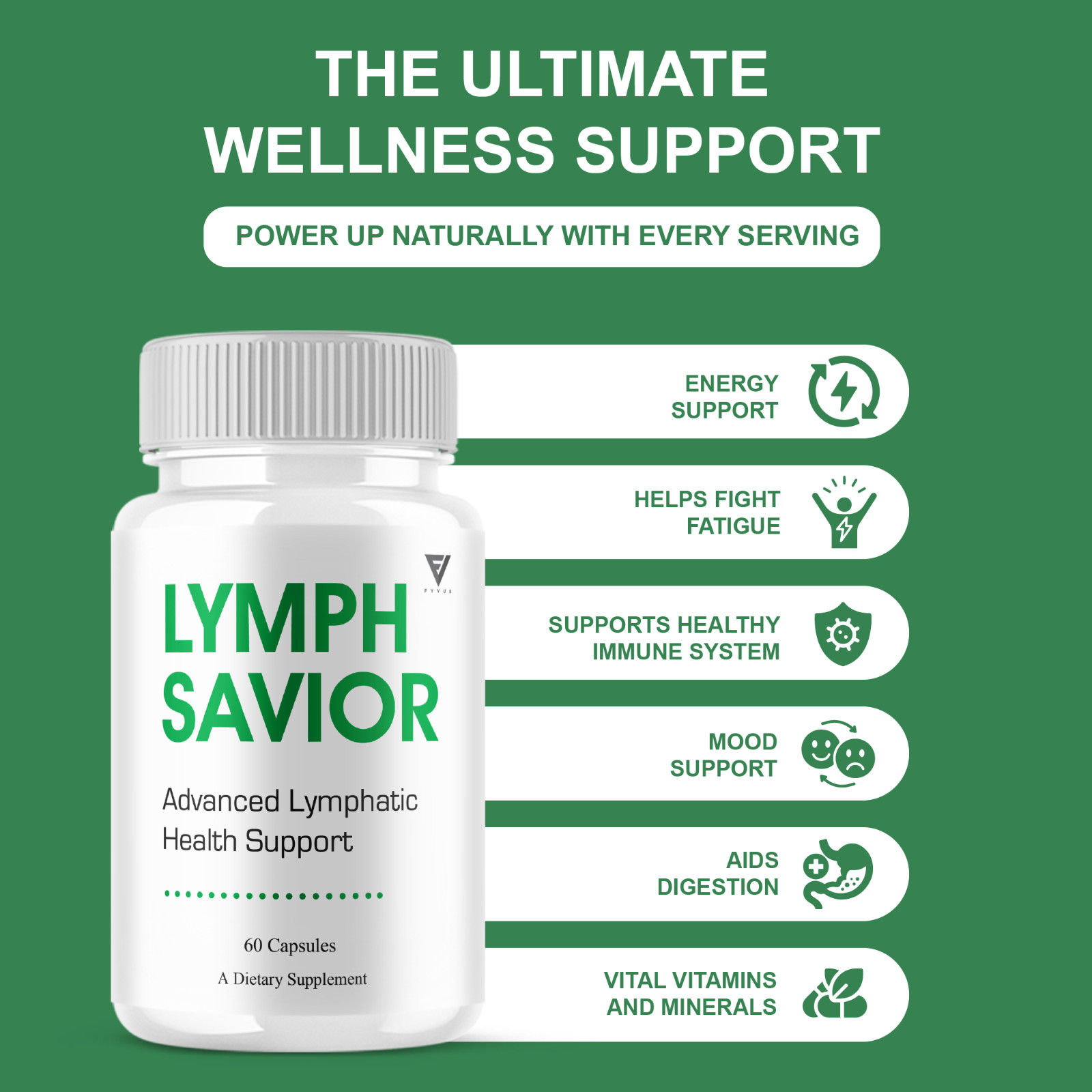 Lymph Savior Lymphatic Health, LymphSavior Support (60 Capsules)